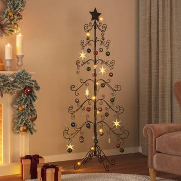 Stylish 180 cm Black Metal Christmas Tree for Decoration