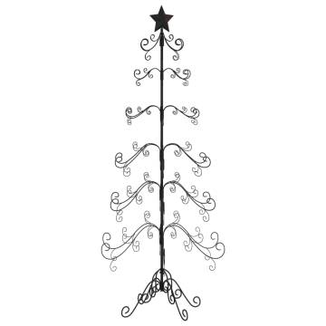 Stylish 180 cm Black Metal Christmas Tree for Decoration