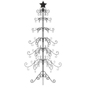 Stylish 180 cm Black Metal Christmas Tree for Decoration