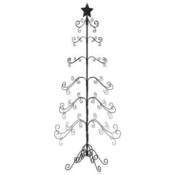 Stylish 180 cm Black Metal Christmas Tree for Decoration