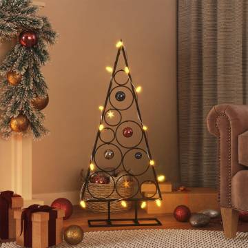 Black Metal Christmas Tree - 90 cm Modern Decoration