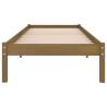 Honey Brown Solid Wood Bed Frame 75x190 cm | HipoMarket