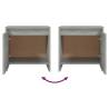 Elegant Concrete Grey Bedside Cabinets - Set of 2 | HipoMarket