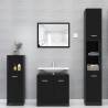  4 Piece Bathroom Furniture Set Black Engineered Wood Colour black Number of 1 Number of Pieces 