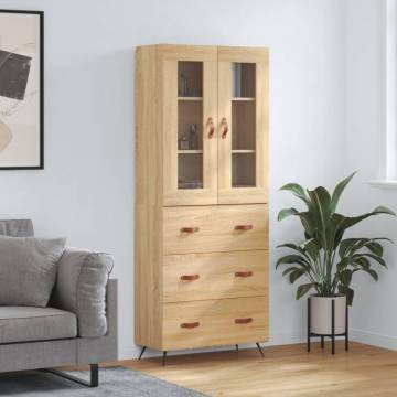 Highboard Sonoma Oak - Stylish Storage Solution 69.5x34x180 cm