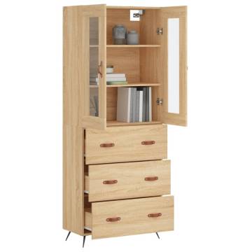 Highboard Sonoma Oak - Stylish Storage Solution 69.5x34x180 cm