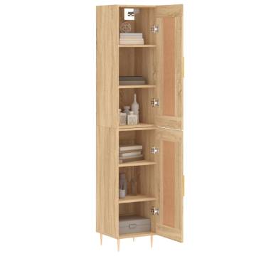 Stylish Highboard Sonoma Oak - 34.5x34x180 cm | HipoMarket