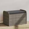  Storage Bench with Cushion Grey 80x51x52 cm Poly Rattan Colour grey Size 80 x 51 x 52 cm Quantity in Package 1 Number of 