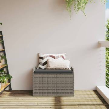 Grey Storage Bench with Cushion - Durable & Stylish | HipoMarket