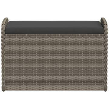 Grey Storage Bench with Cushion - Durable & Stylish | HipoMarket