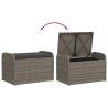 Grey Storage Bench with Cushion - Durable & Stylish | HipoMarket