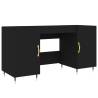 Stylish Black Desk 140x50x75 cm - Engineered Wood | HipoMarket