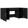 Stylish Black Desk 140x50x75 cm - Engineered Wood | HipoMarket