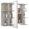 Concrete Grey Bathroom Mirror Cabinet 80x20.5x64 cm