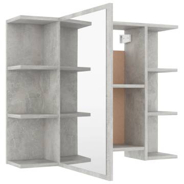 Concrete Grey Bathroom Mirror Cabinet 80x20.5x64 cm