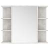 Concrete Grey Bathroom Mirror Cabinet 80x20.5x64 cm