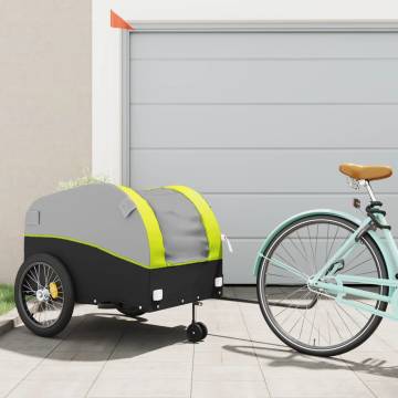 Bike Trailer Black and Green - 45 kg Iron | Hipo Market