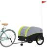 Bike Trailer Black and Green - 45 kg Iron | Hipo Market