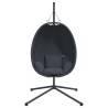 Hanging Egg Chair with Stand - Anthracite Fabric & Steel