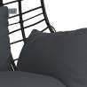 Hanging Egg Chair with Stand - Anthracite Rattan & Steel