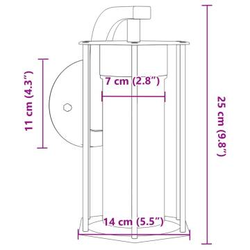 Outdoor Wall Light Black Stainless Steel - Durable & Stylish | Hipomar