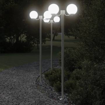 Outdoor Floor Lamps 3pcs Silver Stainless Steel - Durable & Stylish