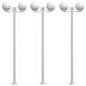 Outdoor Floor Lamps 3pcs Silver Stainless Steel - Durable & Stylish