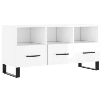 High Gloss White TV Cabinet - Stylish & Practical Design