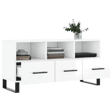 High Gloss White TV Cabinet - Stylish & Practical Design