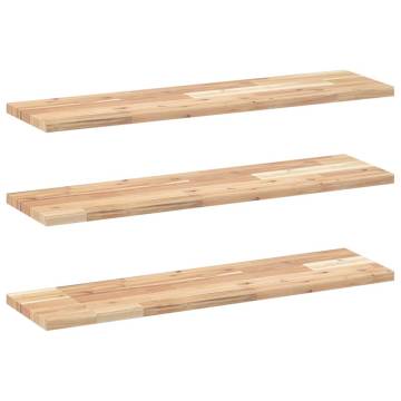 Floating Shelves 3 pcs - Solid Acacia Wood | Stylish Storage