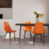  Dining Chairs 4 pcs Orange PP Colour orange Quantity in Package 4 