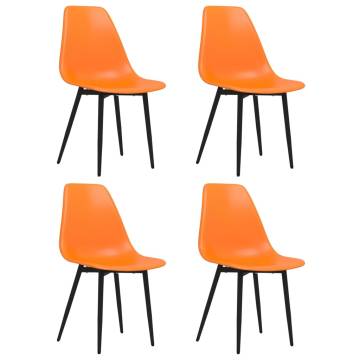 Stylish Orange Dining Chairs - Set of 4 | HipoMarket