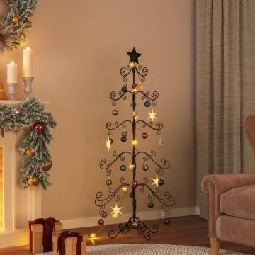 Metal Christmas Tree Black 150cm - DIY Decoration | Hipomarket