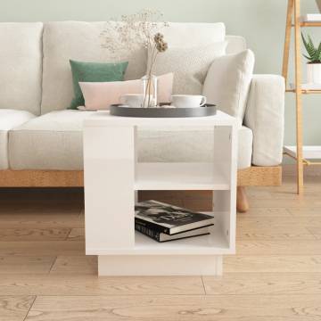 High Gloss White Coffee Table 40x40cm | Stylish Living Room Furniture