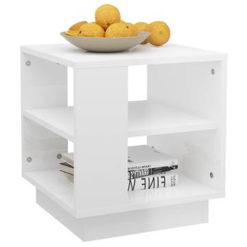 High Gloss White Coffee Table 40x40cm | Stylish Living Room Furniture