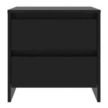 Elegant Black Bedside Cabinets - 2 pcs - Sturdy & Stylish