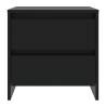 Elegant Black Bedside Cabinets - 2 pcs - Sturdy & Stylish