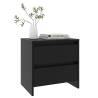 Elegant Black Bedside Cabinets - 2 pcs - Sturdy & Stylish