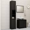  3 Piece Bathroom Furniture Set Black Engineered Wood Colour black Number of 3 