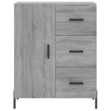 Elegant Highboard Grey Sonoma - 69.5x34x180 cm Engineered Wood