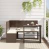  Garden Sofa with Table and Cushions L-Shaped Brown Poly Rattan Colour brown Quantity in Package 1 Number of 