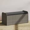 Grey Storage Bench with Cushion - 115x51x52 cm | HipoMarket