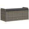 Grey Storage Bench with Cushion - 115x51x52 cm | HipoMarket