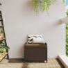 Comfortable Brown Garden Stool with Cushion - 58x46x46 cm