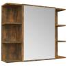 Bathroom Mirror Cabinet Smoked Oak 80x20.5x64 cm | Hipomarket