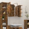 Bathroom Mirror Cabinet Smoked Oak 80x20.5x64 cm | Hipomarket