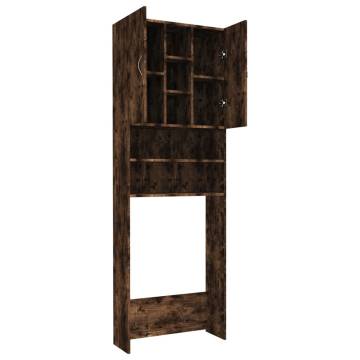 Washing Machine Cabinet Smoked Oak - 64x25.5x190 cm