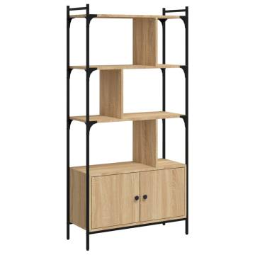 Sonoma Oak Bookcase with Doors | Stylish Storage Solution