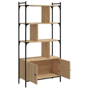 Sonoma Oak Bookcase with Doors | Stylish Storage Solution