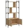 Sonoma Oak Bookcase with Doors | Stylish Storage Solution